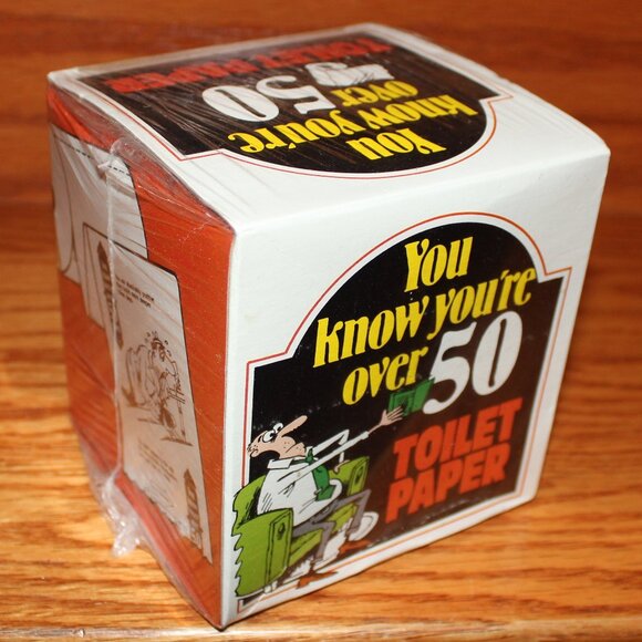 3/$55❤️vintage 1986 Novelty Toilet Paper "You Know You're Over 50 When..." gag - Picture 1 of 9